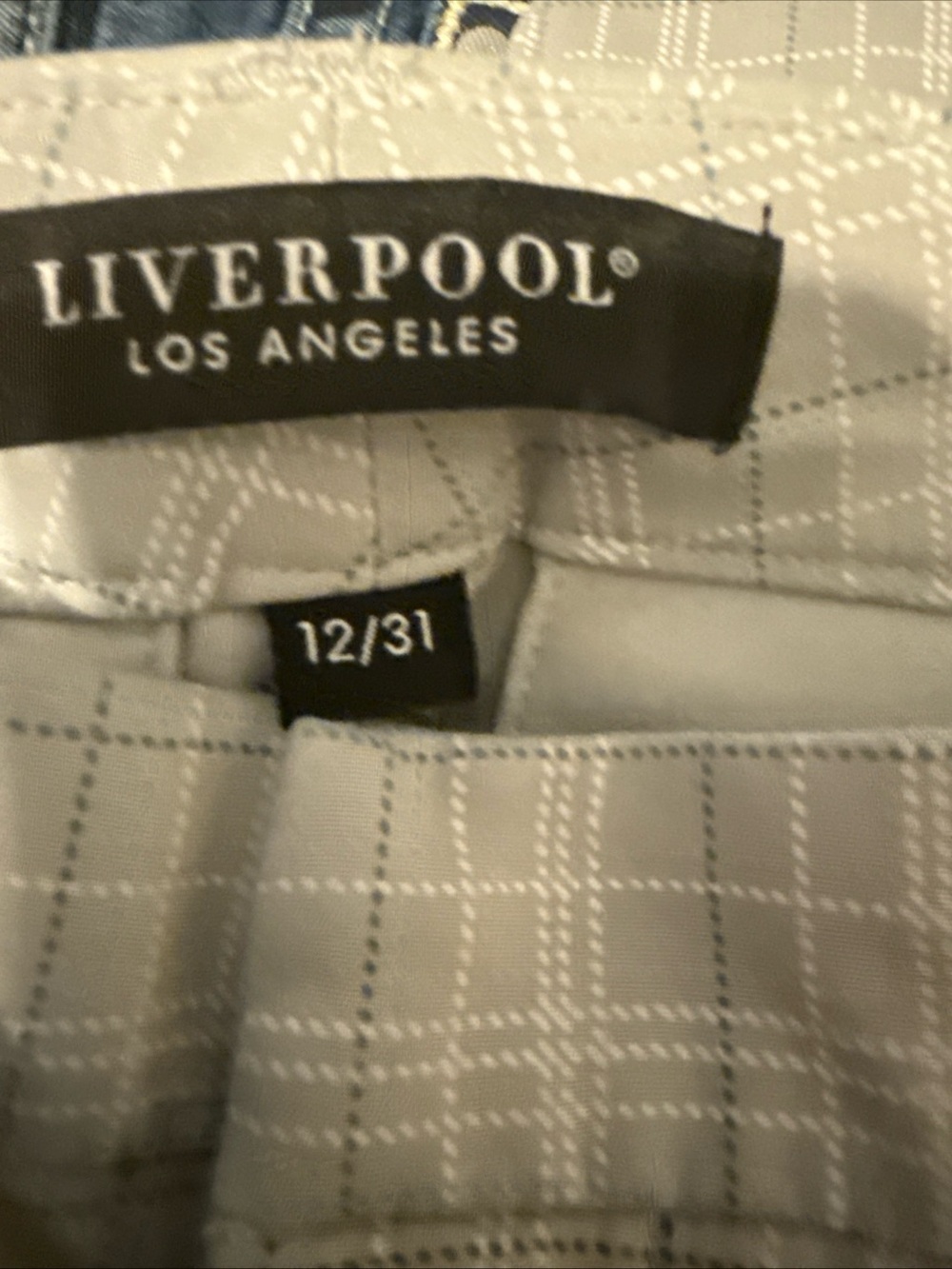 Liverpool Los Angeles Gray Plaid Ankle Trousers / Pants Size 12 - Picture 8 of 9
